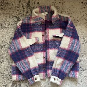 Plaid Jacket in Blue and Pink